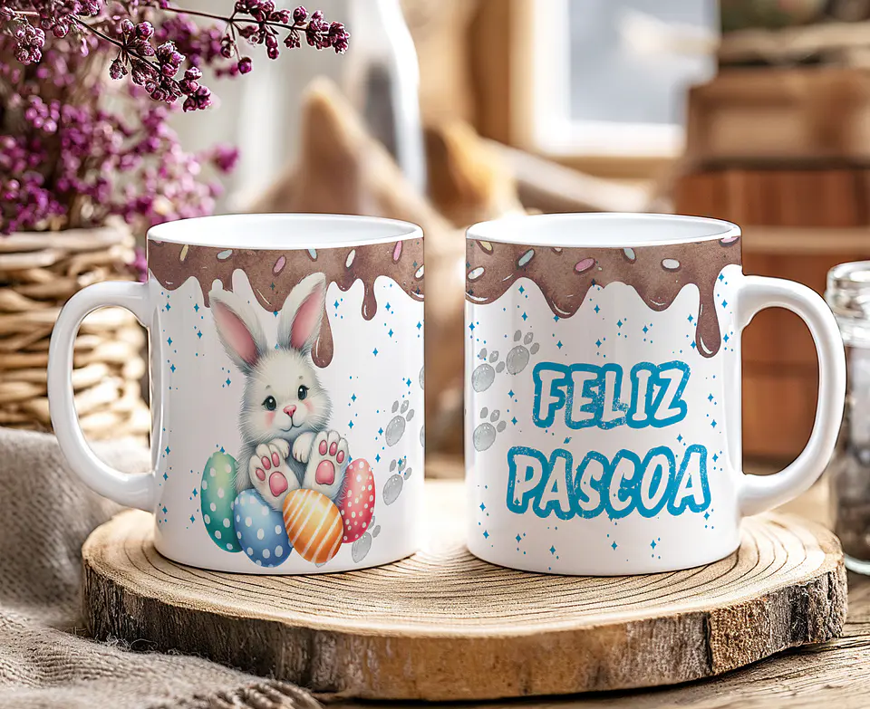 10 Artes para Caneca Doce Páscoa Arquivo Editável 6