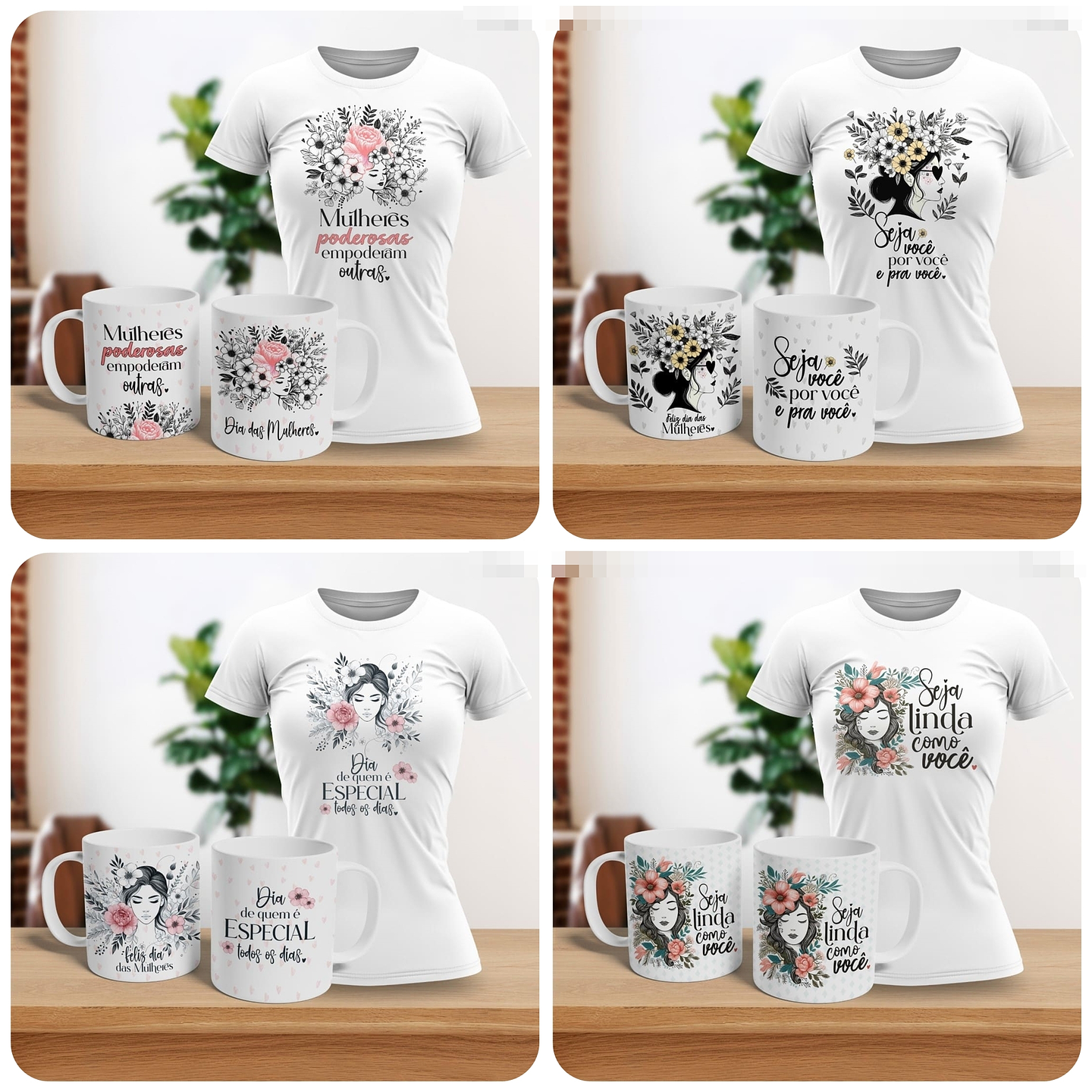 10 Artes para Caneca e Camisa Dia das Mulheres Arquivo Editável  12