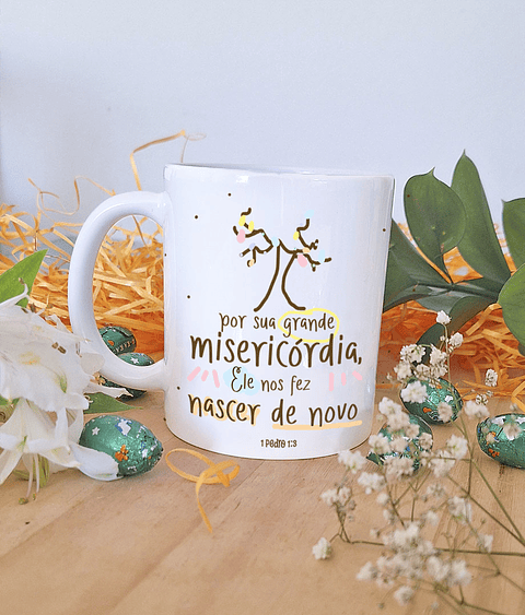 5 Artes para Caneca Páscoa Cristã Arquivo em Jpg