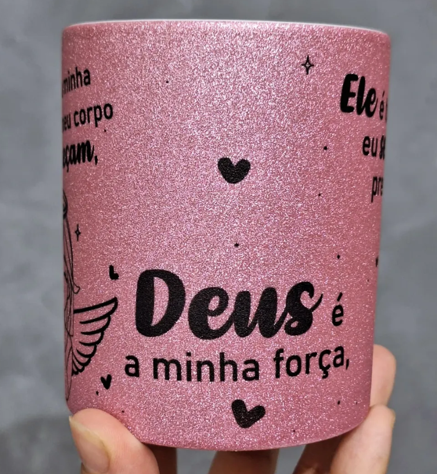 Artes Caneca Ainda que a minha mente e o meu corpo enfraqueçam, Deus é a minha força, ele é tudo oque eu sempre preciso. Arquivo em Jpg  2