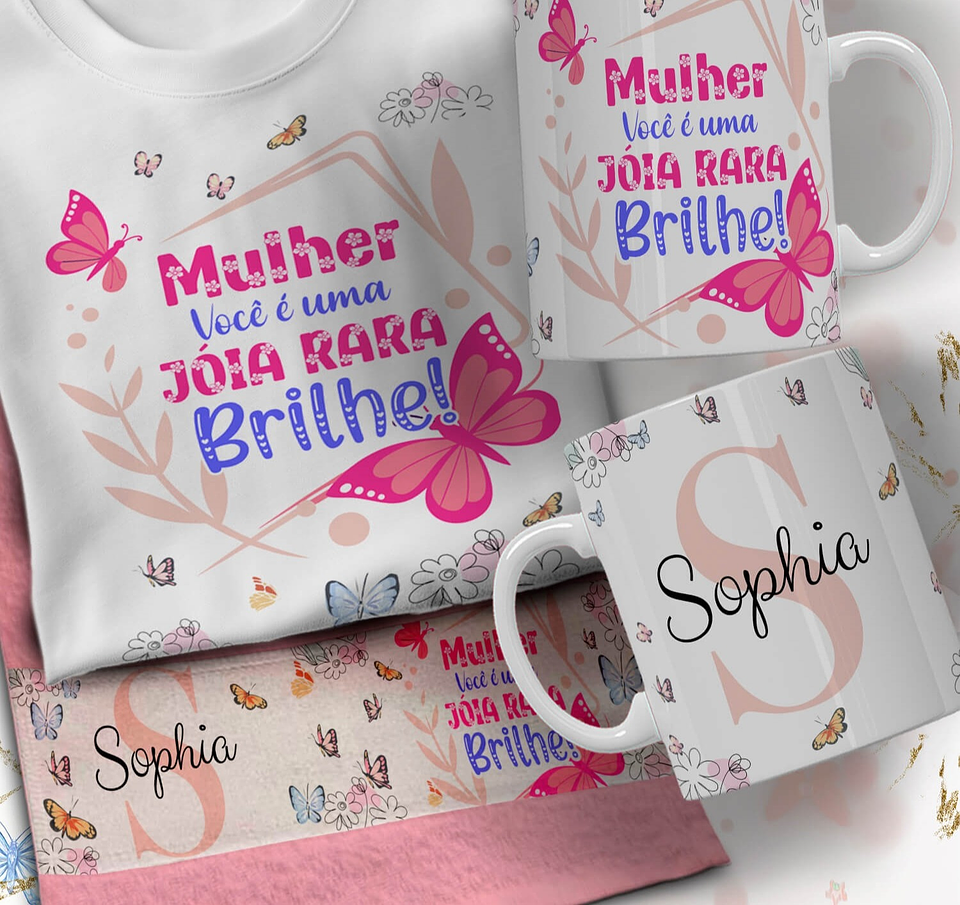 66 Artes para Caneca Camisa e Toalhinha Dia das Mulheres Arquivo em Editável  21
