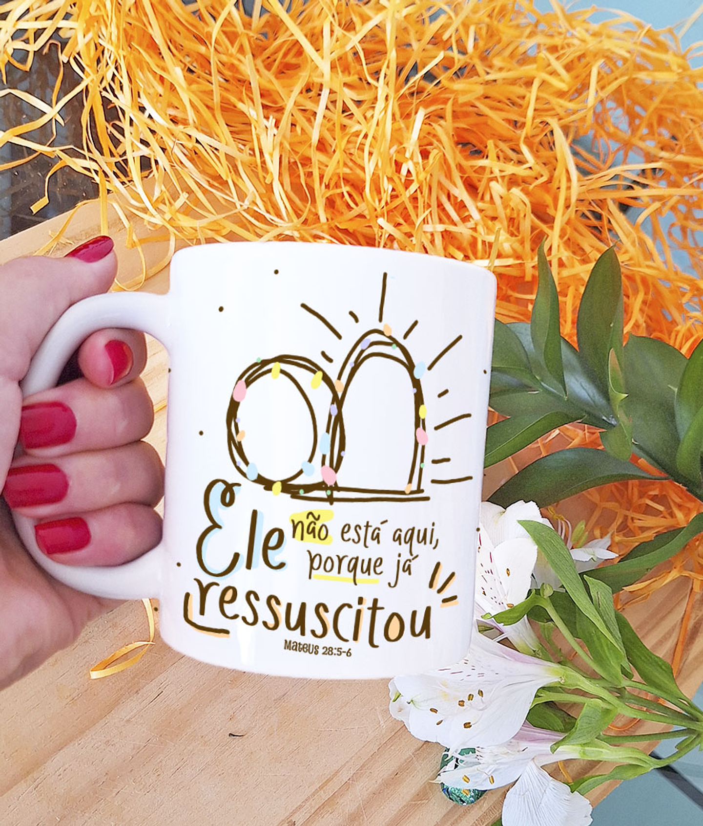 5 Artes para Caneca Páscoa Cristã Arquivo em Jpg 3