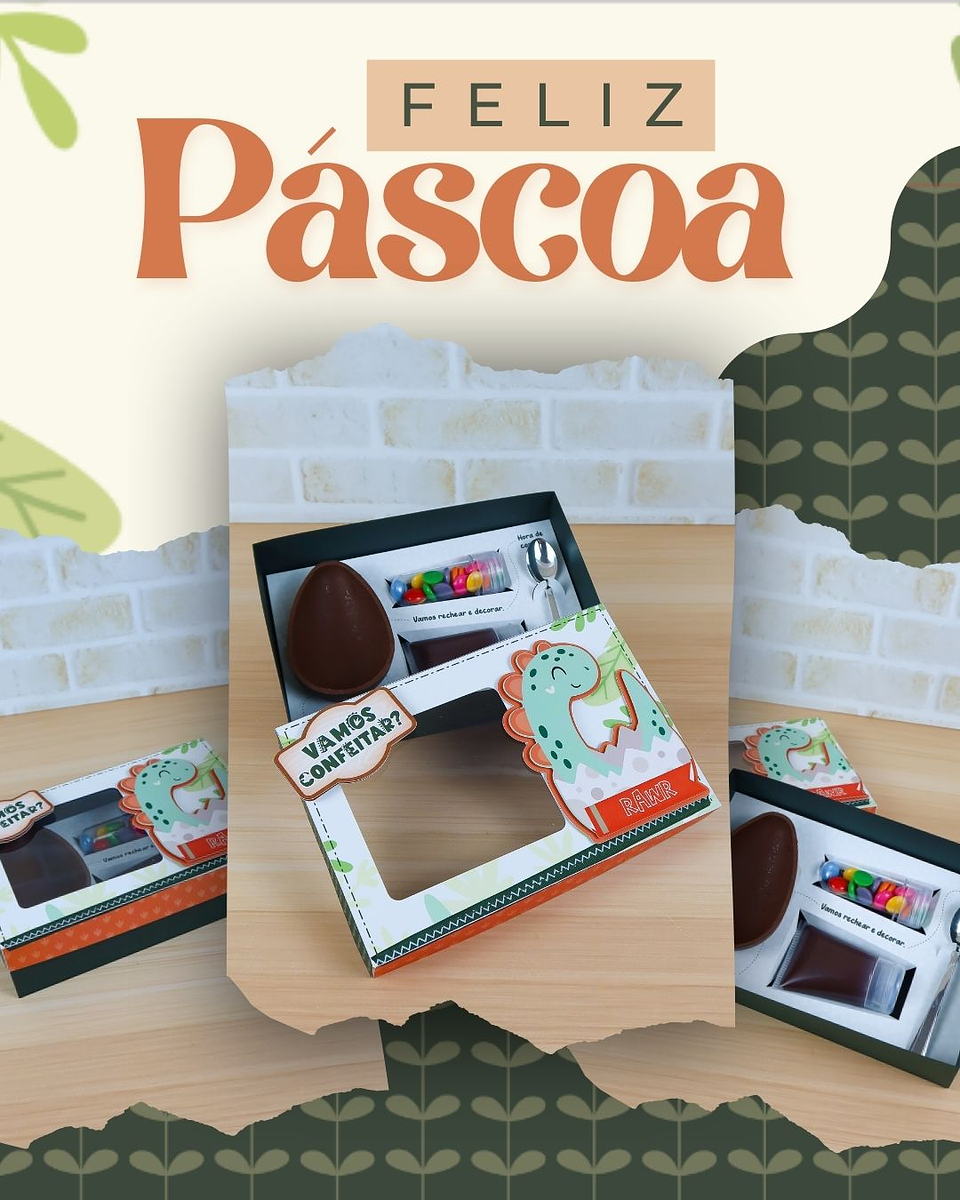 6 Artes para Caixa Confeiteiro Pascoa Personagens Arquivo em Studio 3