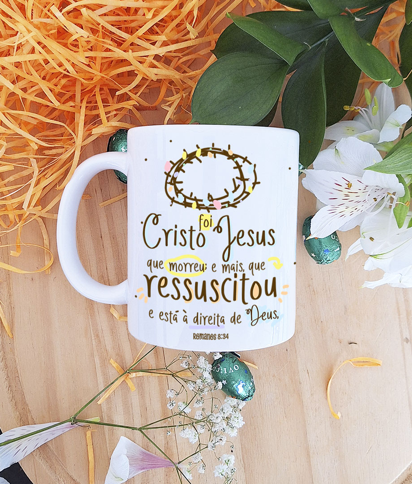 5 Artes para Caneca Páscoa Cristã Arquivo em Jpg 4