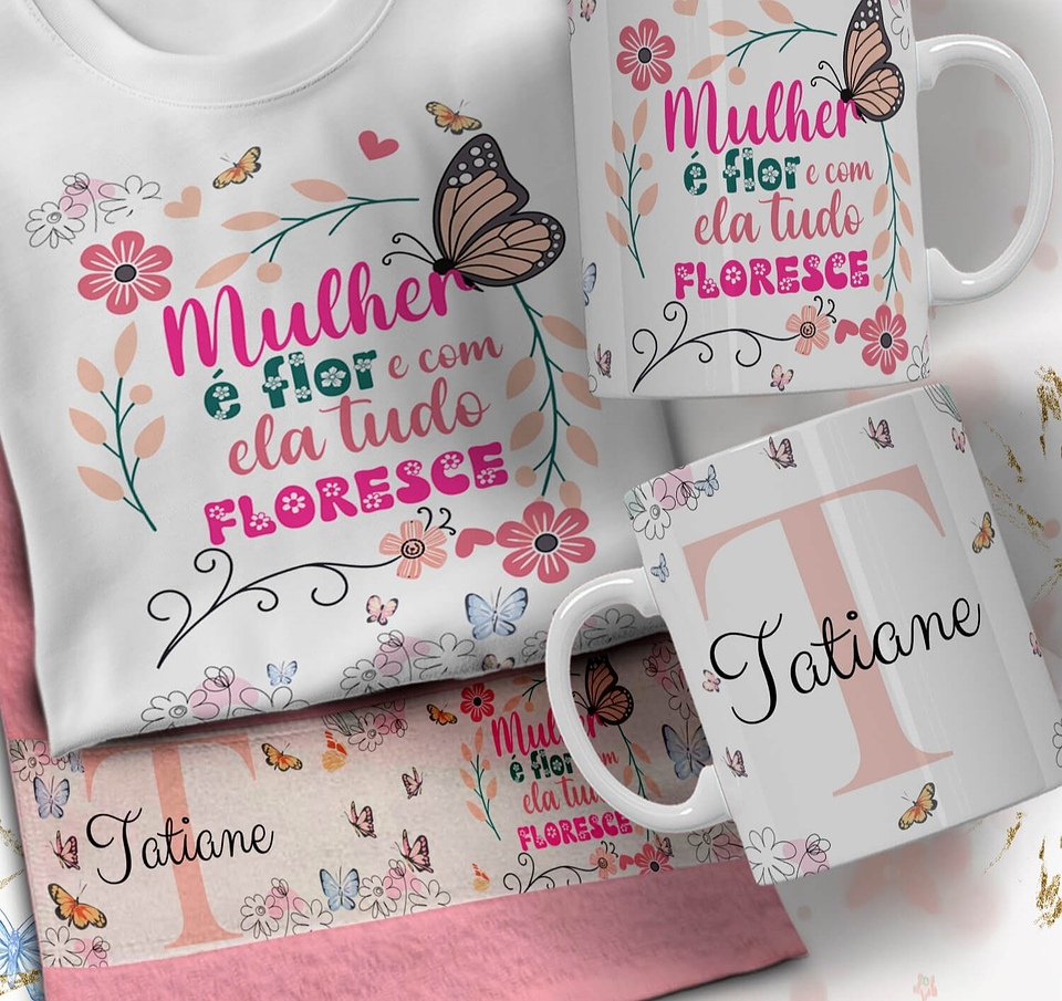 66 Artes para Caneca Camisa e Toalhinha Dia das Mulheres Arquivo em Editável  22