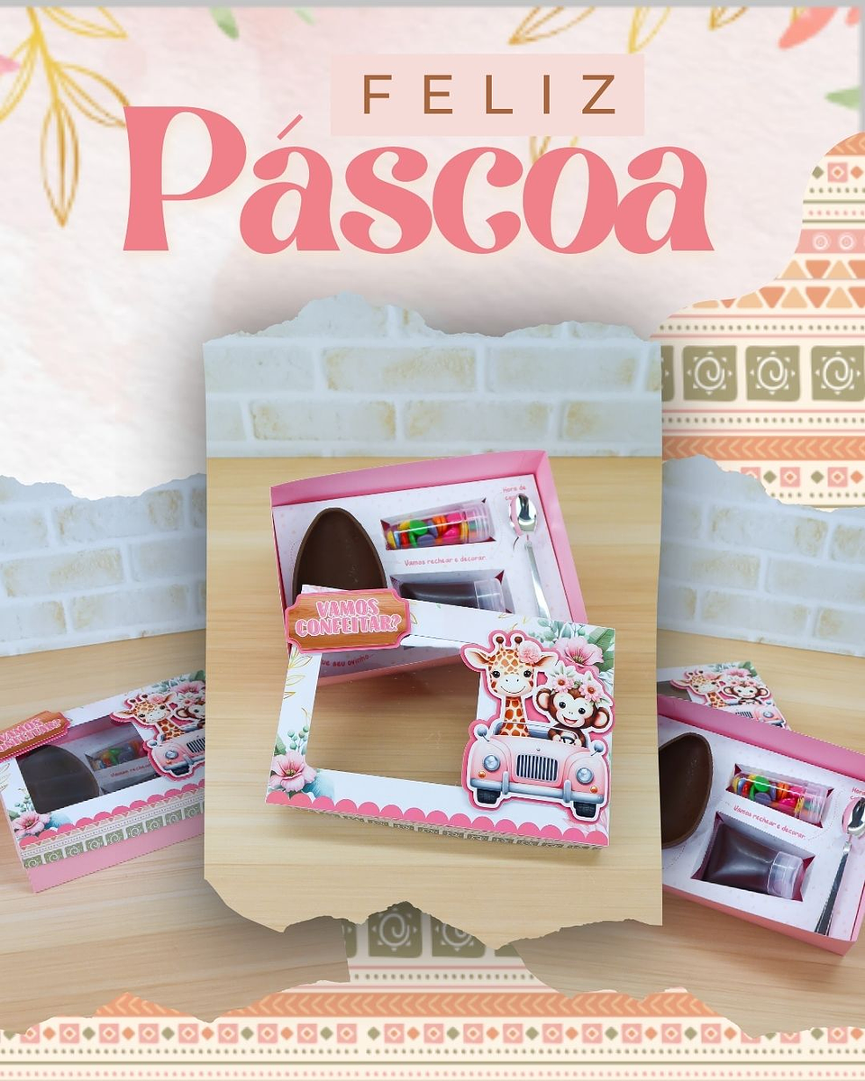 6 Artes para Caixa Confeiteiro Pascoa Personagens Arquivo em Studio 4