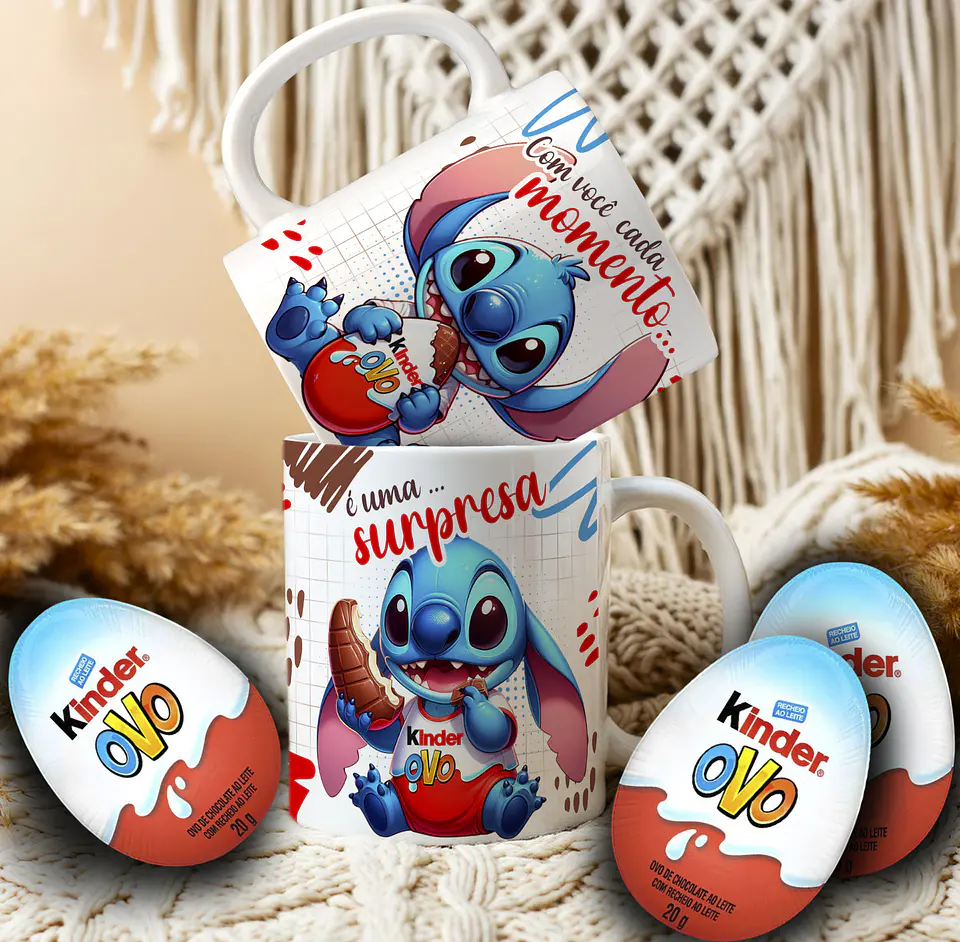 14 Artes para Caneca Páscoa Stitch Arquivo Editável 2