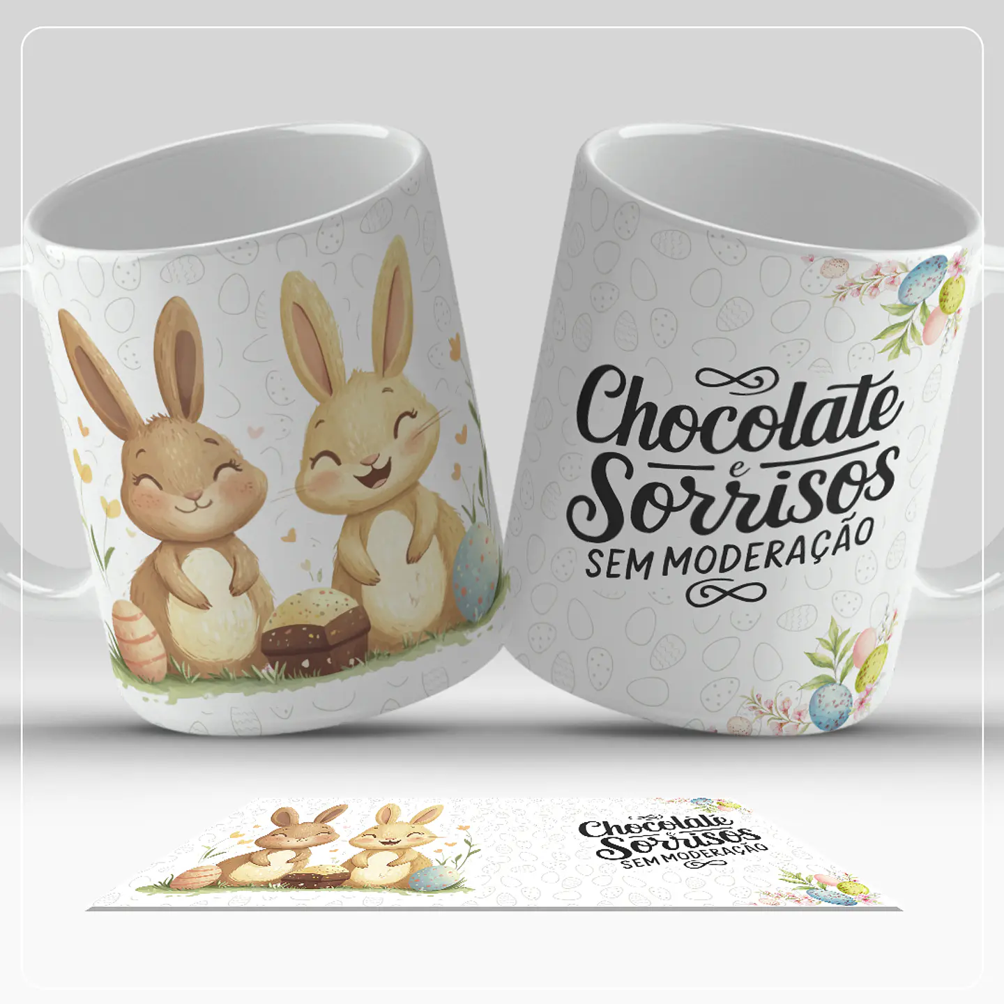 12 Artes para Caneca Páscoa Coelhinhos Arquivo em Jpg 9