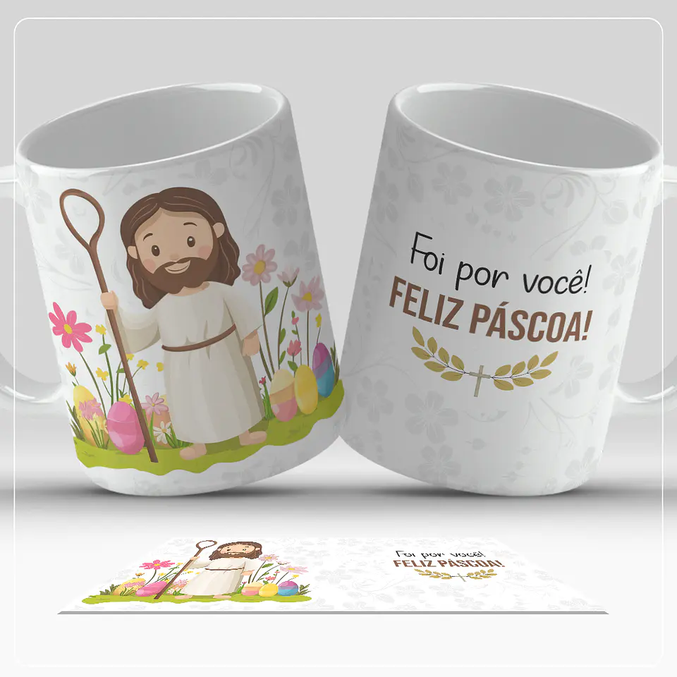 17 Artes para Caneca Páscoa Cristã Arquivo em Jpg 2