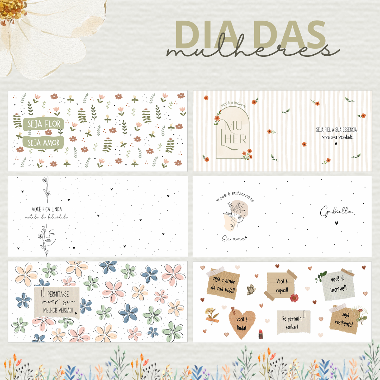 14 Artes para Caneca Dia das Mulheres Arquivo Editável 2