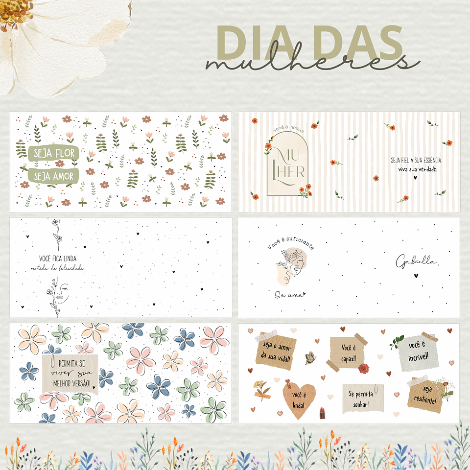14 Artes para Caneca Dia das Mulheres Arquivo Editável 2