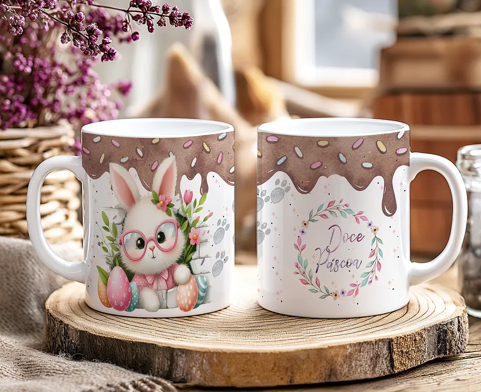 10 Artes para Caneca Doce Páscoa Arquivo Editável 10