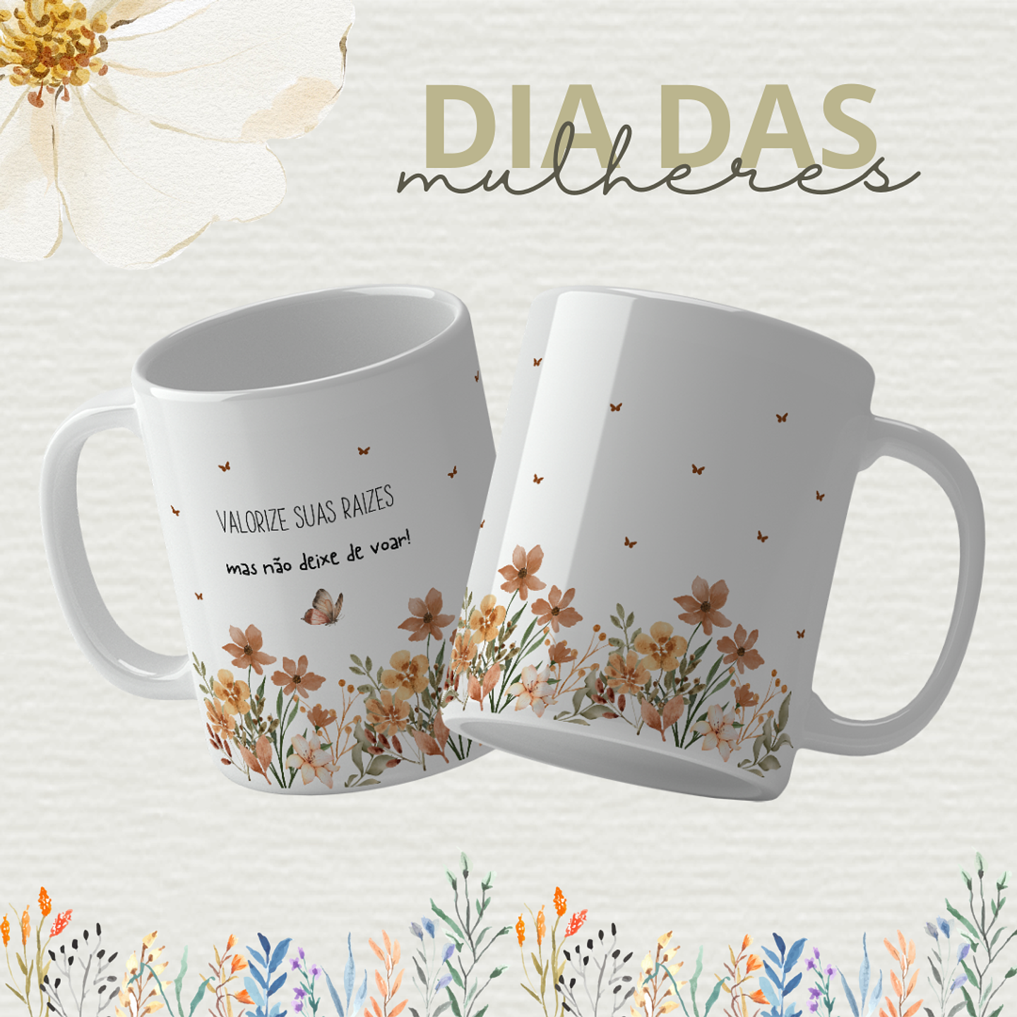 14 Artes para Caneca Dia das Mulheres Arquivo Editável 3