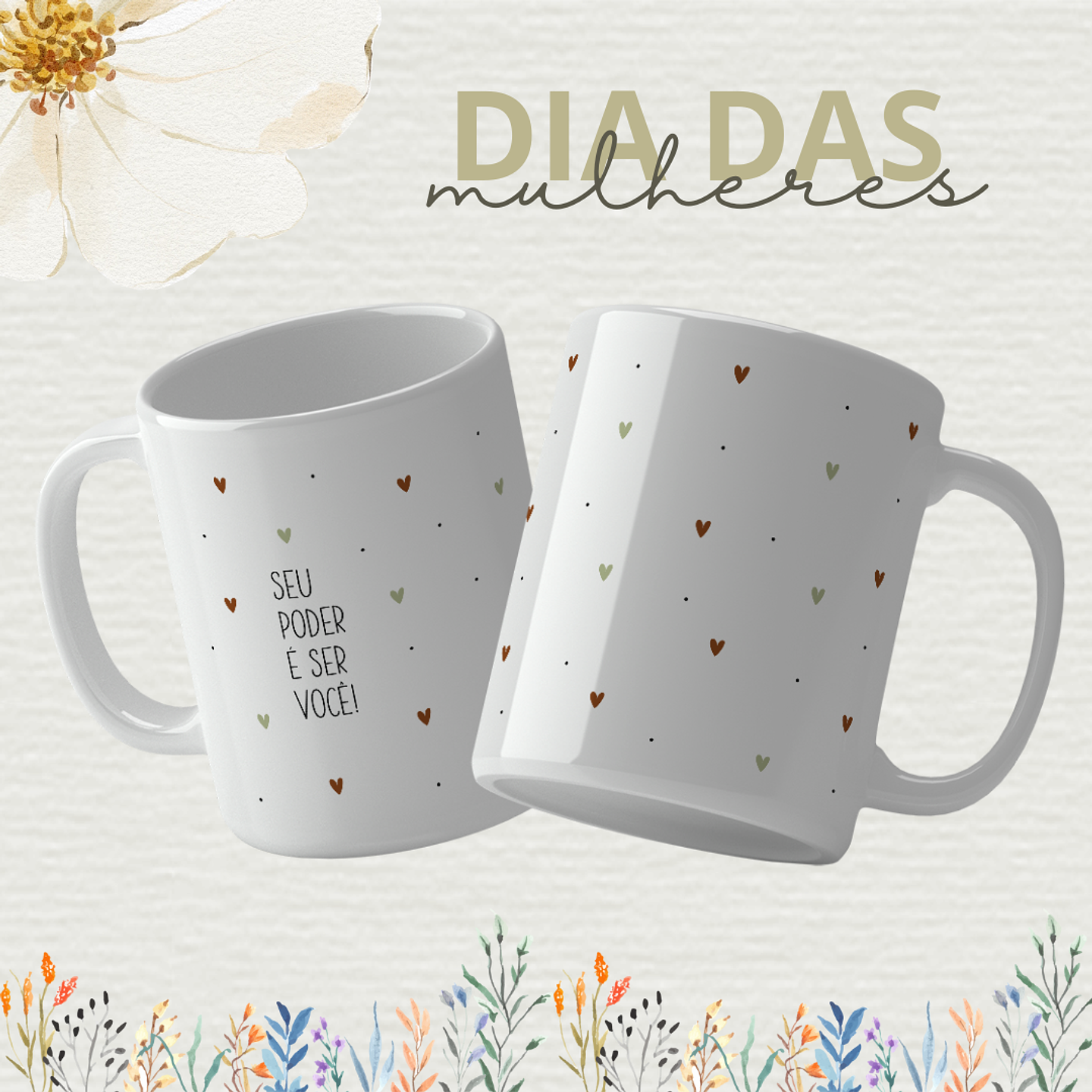 14 Artes para Caneca Dia das Mulheres Arquivo Editável 5