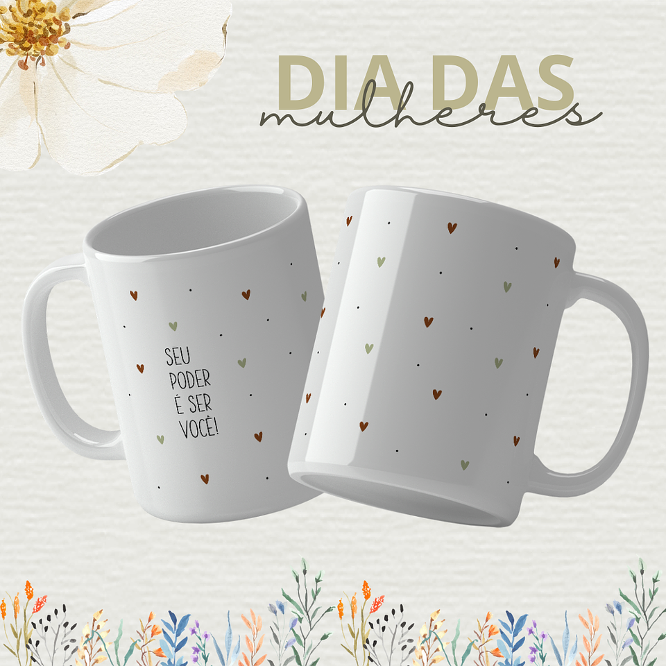 14 Artes para Caneca Dia das Mulheres Arquivo Editável 5