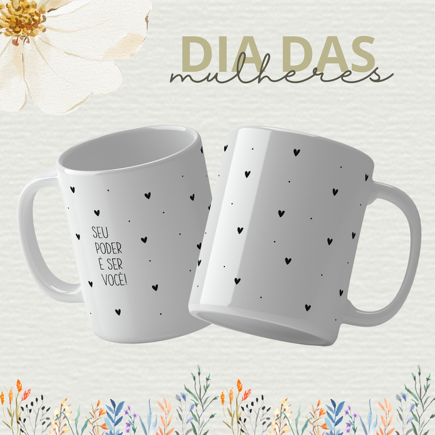 14 Artes para Caneca Dia das Mulheres Arquivo Editável 6