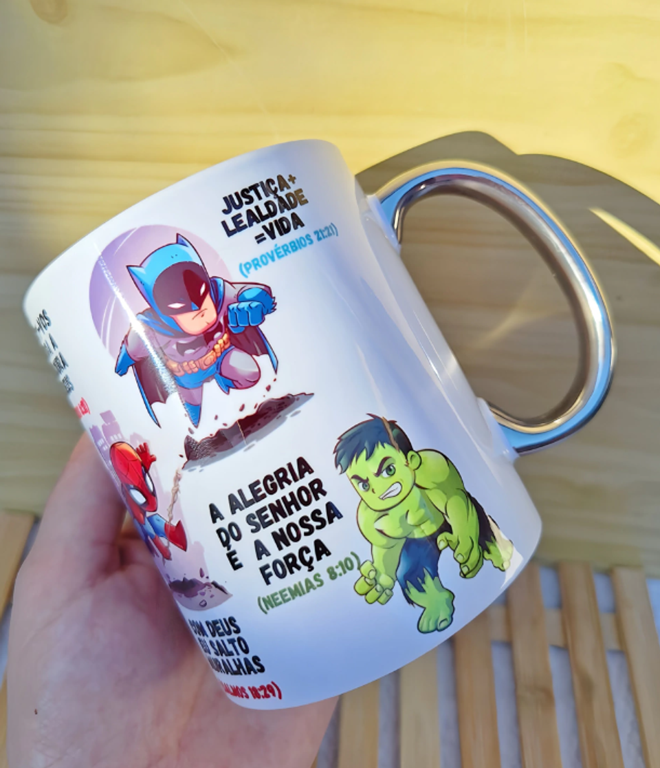 Arte para Caneca Jesus é Meu Herói Arquivo em Jpg   4