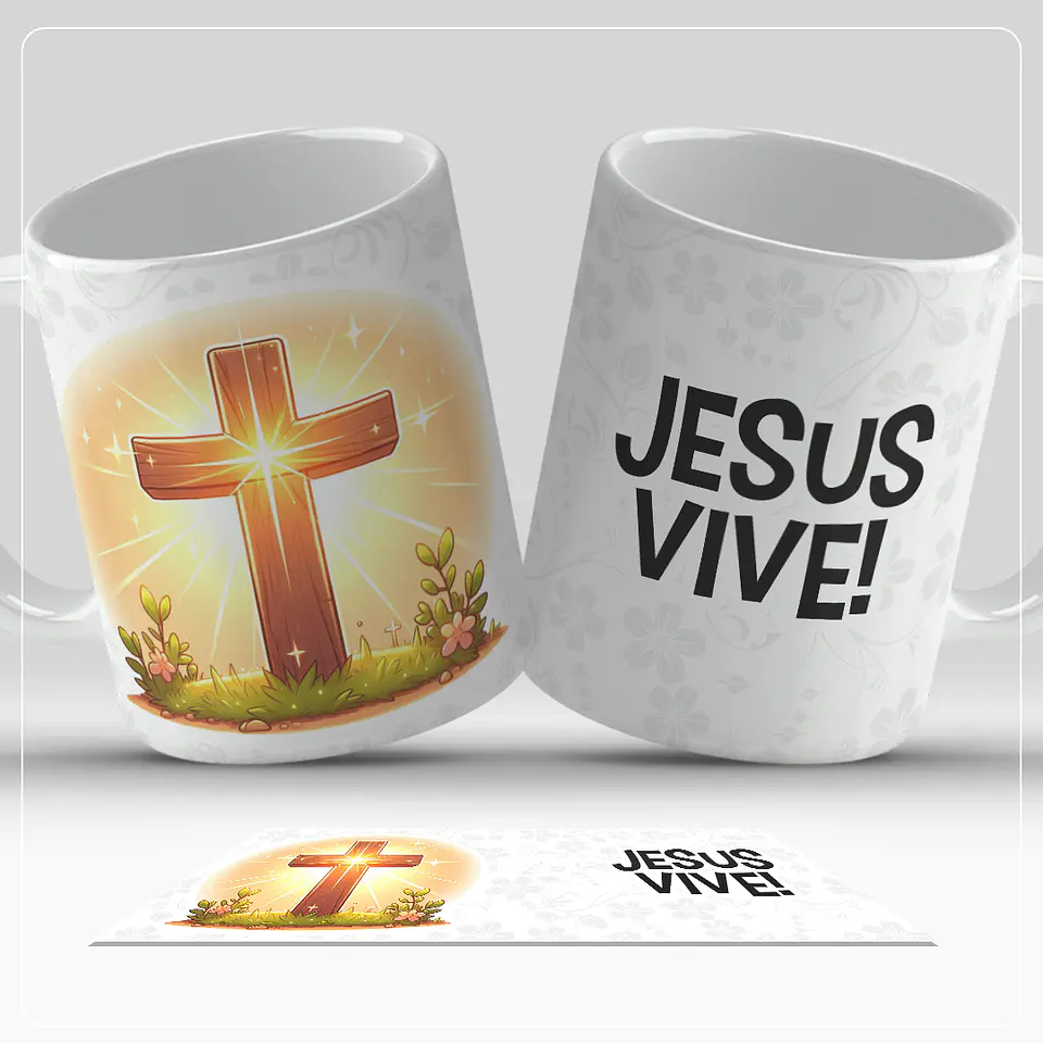 17 Artes para Caneca Páscoa Cristã Arquivo em Jpg 12