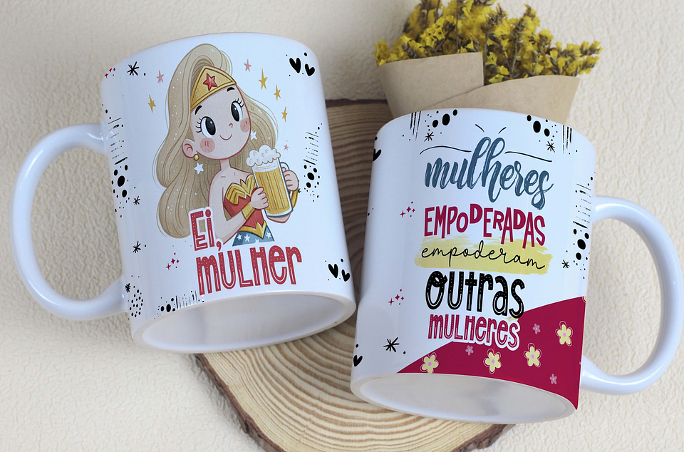 17 Artes para Caneca e Capa Agenda Dia das Mulheres Guerreiras Arquivo Editável   1