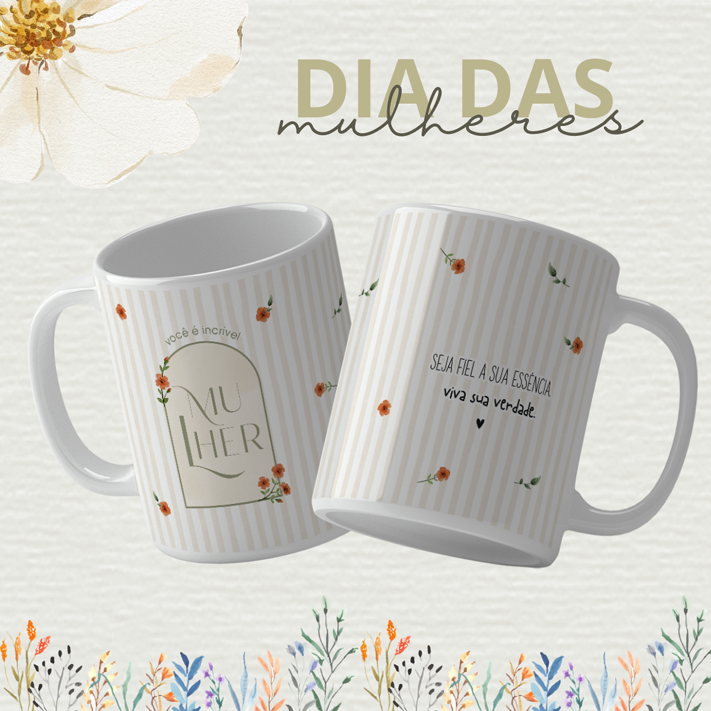 14 Artes para Caneca Dia das Mulheres Arquivo Editável 10