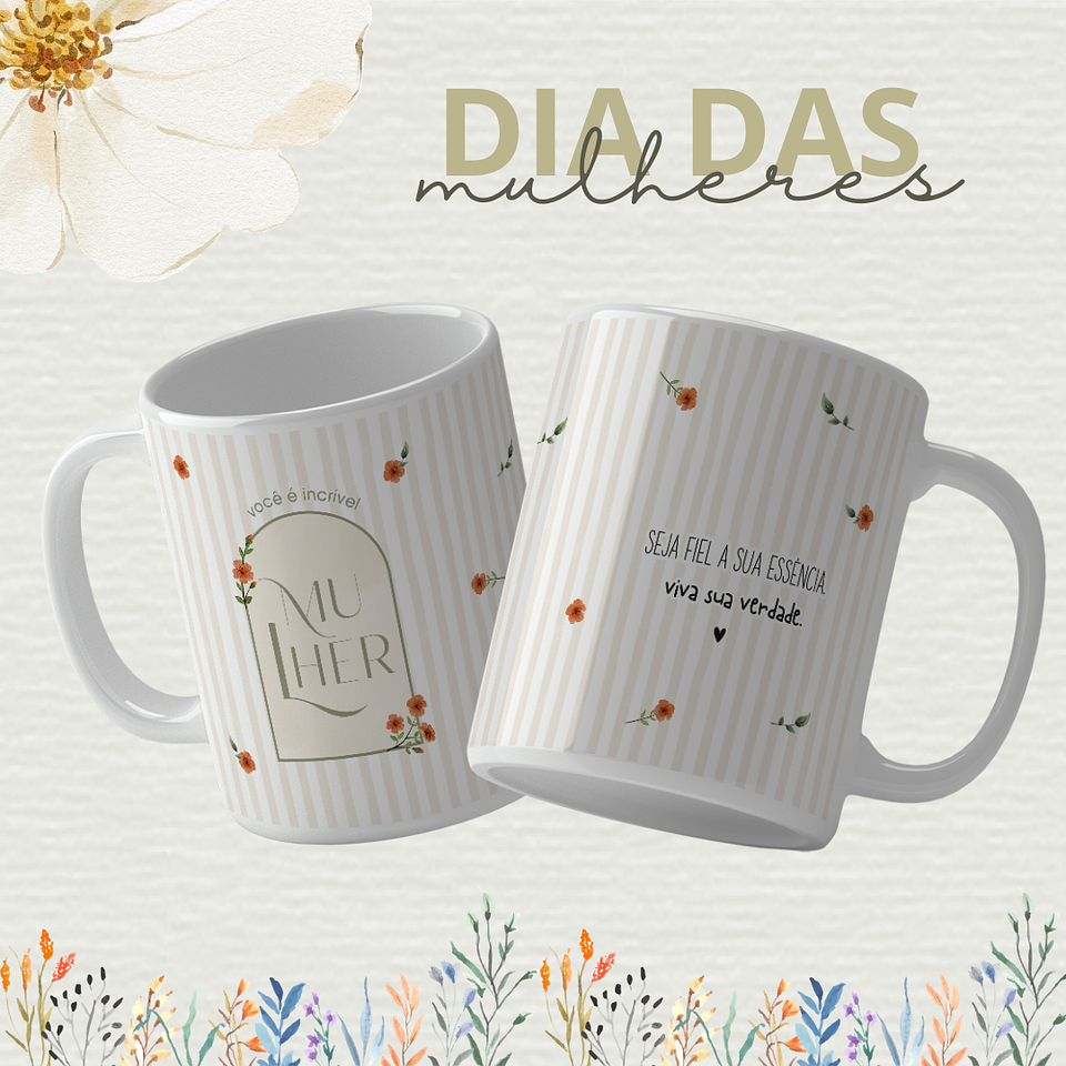 14 Artes para Caneca Dia das Mulheres Arquivo Editável 10
