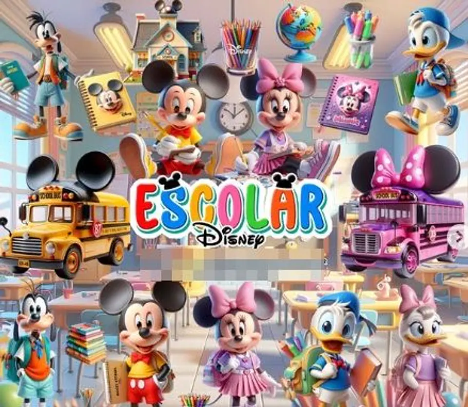 Kit Digital Disney Volta as Aulas Mickey Minnie Png 1