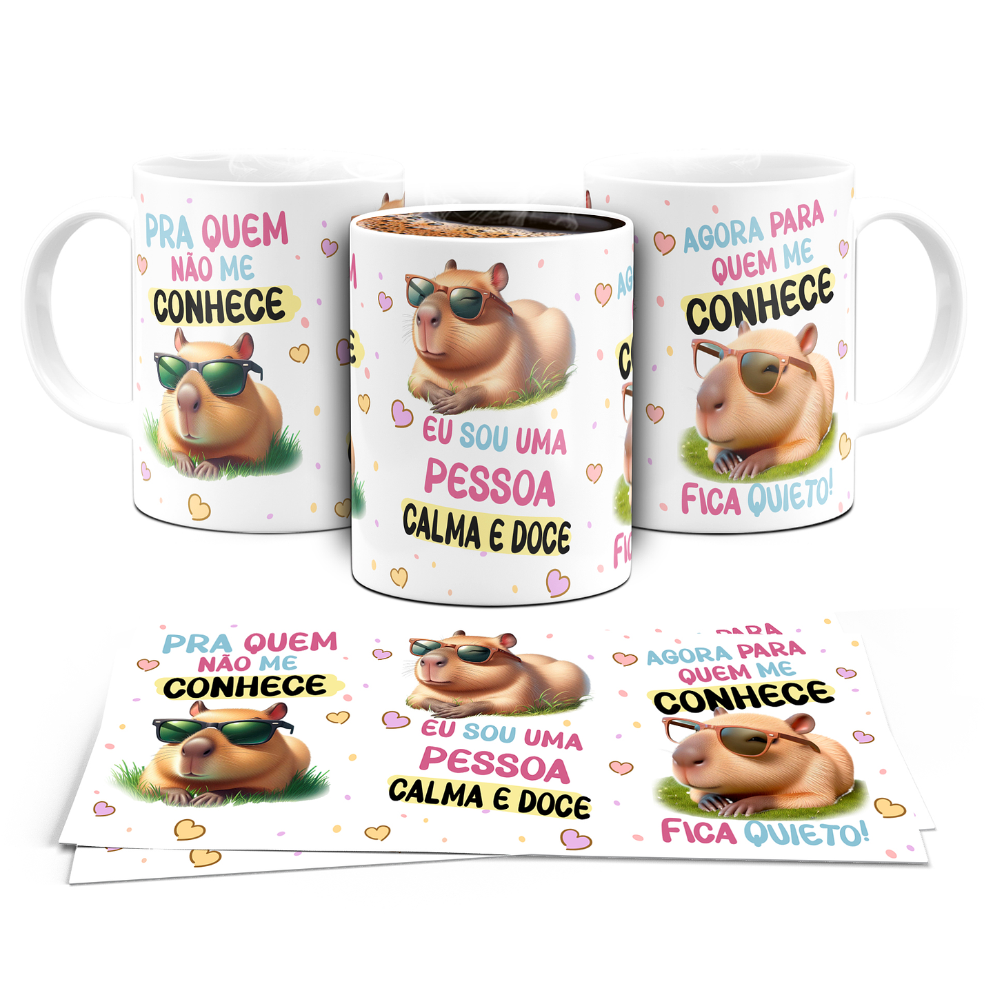 10 Artes para Caneca Capivara Debochada Arquivo Editável 3