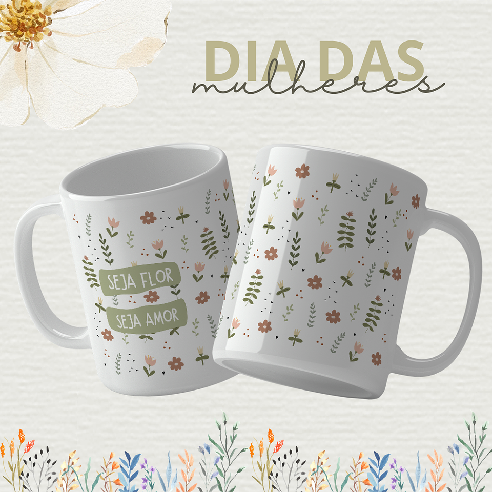 14 Artes para Caneca Dia das Mulheres Arquivo Editável 15