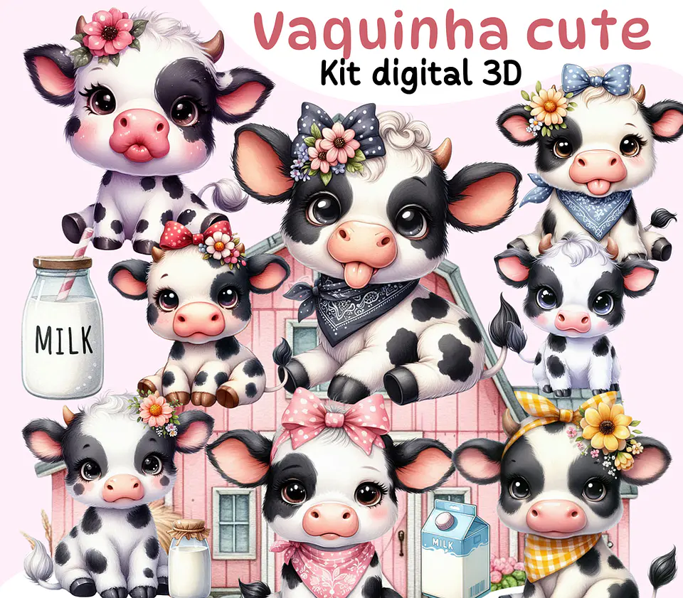 Kit Digital Vaquinha em Png  1