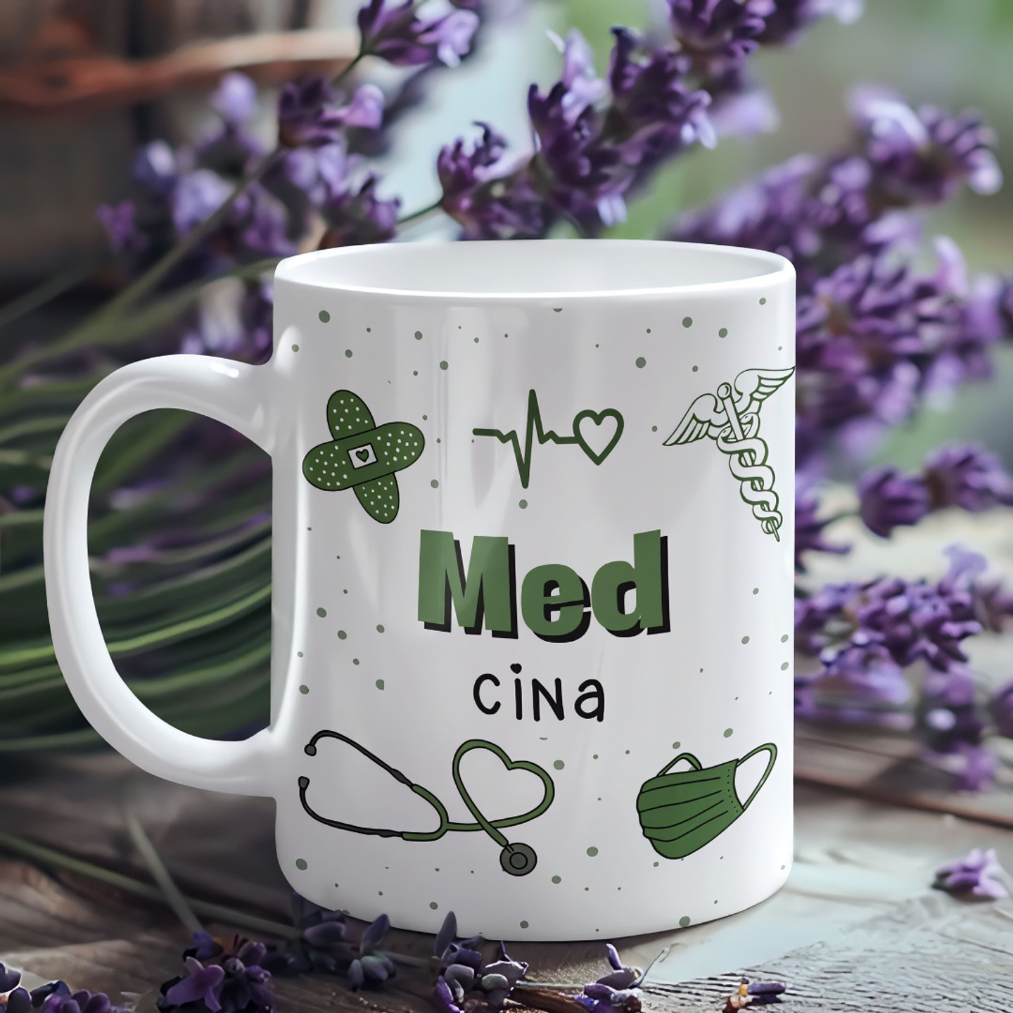 Arte para Caneca Profissão Médico Medicina Arquivo em Jpg  3