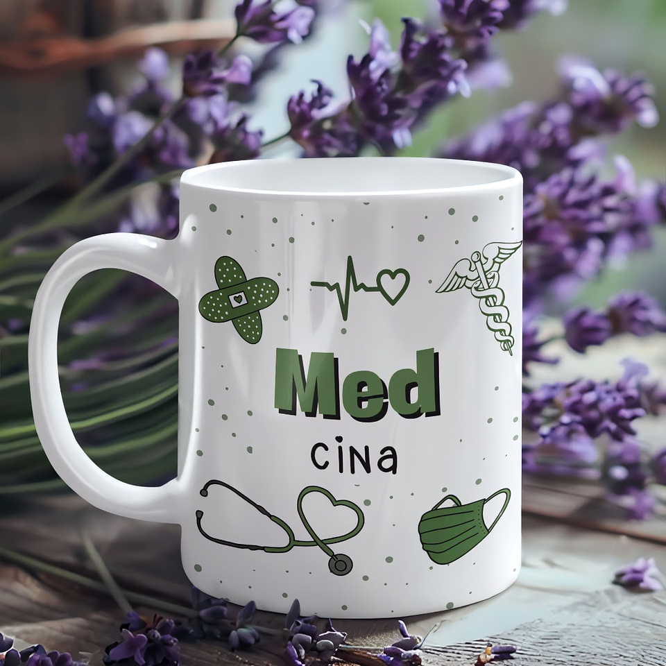 Arte para Caneca Profissão Médico Medicina Arquivo em Jpg  3