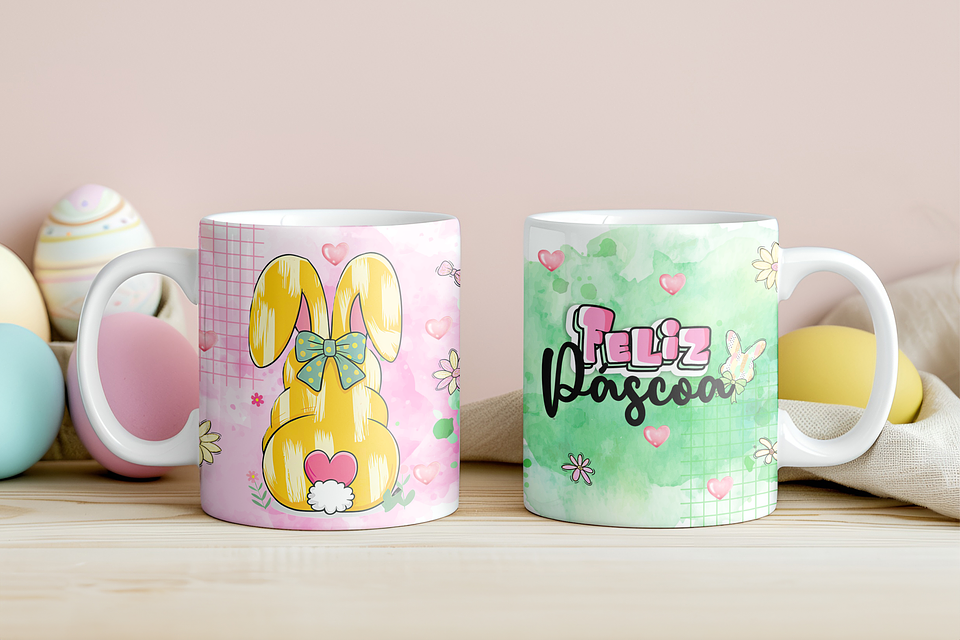 12 Artes para Caneca Páscoa Aquarela Arquivo em Jpg 3