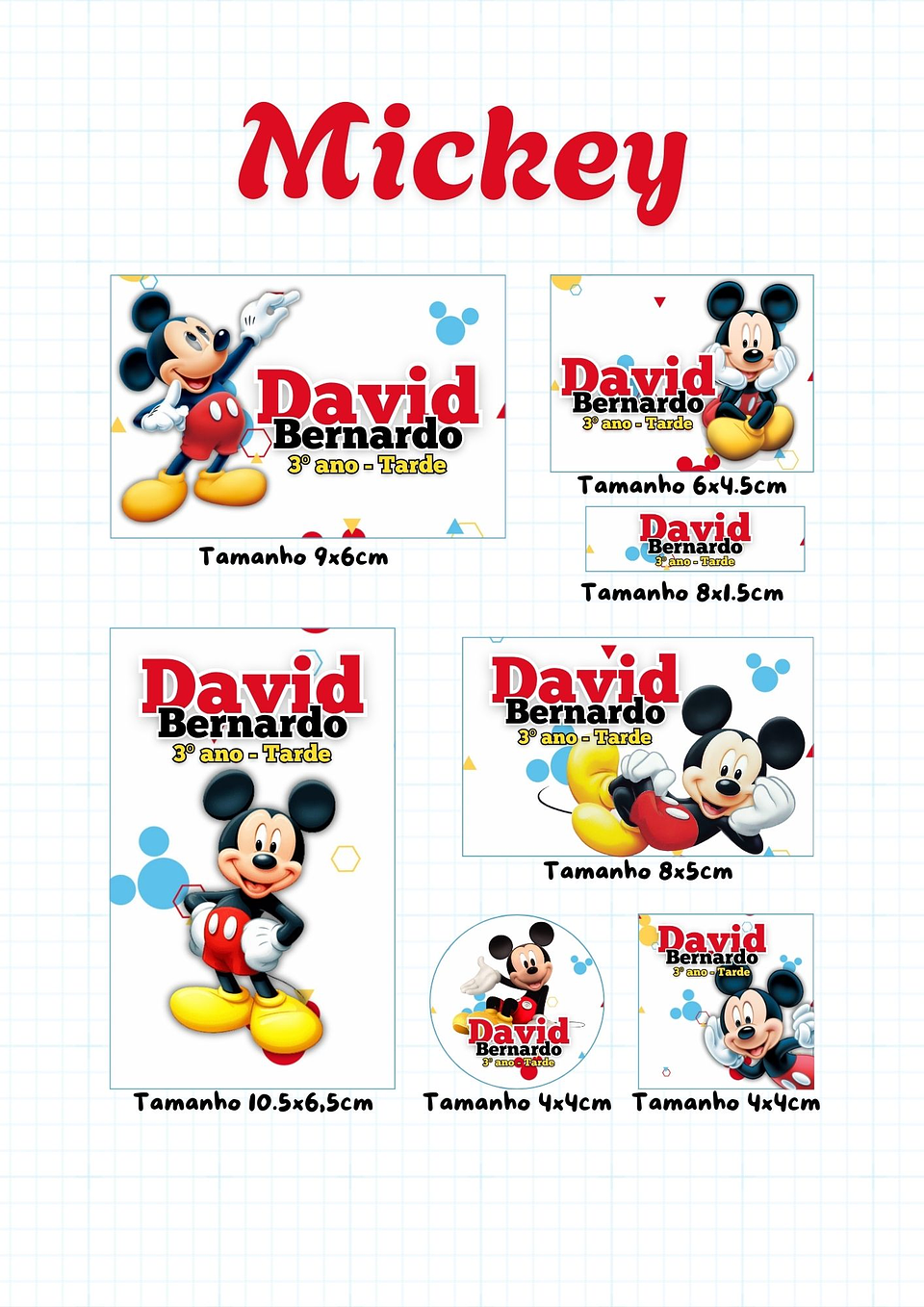 30 Artes para Etiquetas Volta as Aulas Personagens Arquivo Editável  2