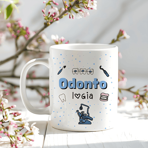 Arte para Caneca Profissão Odontologia Dentista Arquivo em Jpg