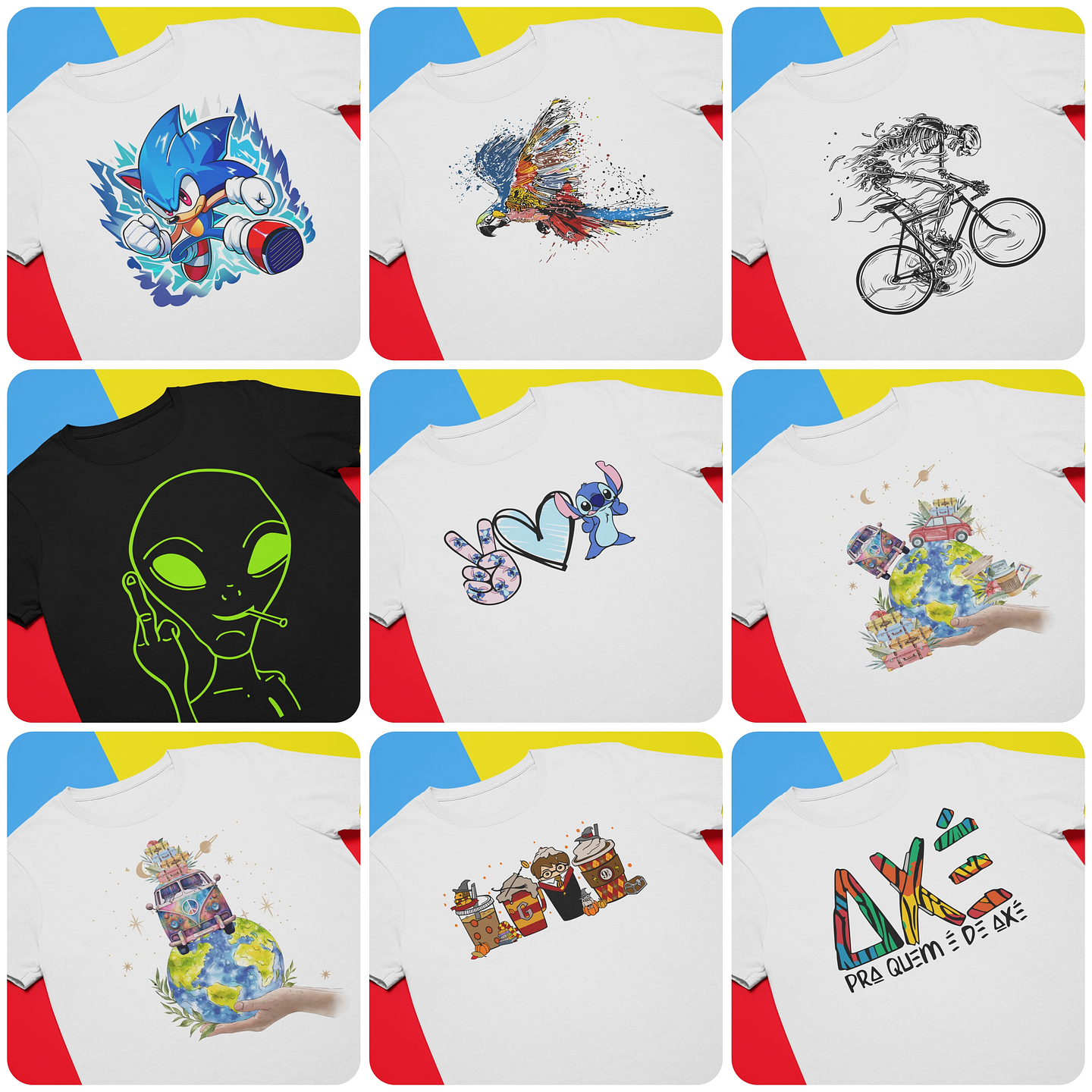 32 Artes para Camisa Temas Diversos Arquivo em Png 3