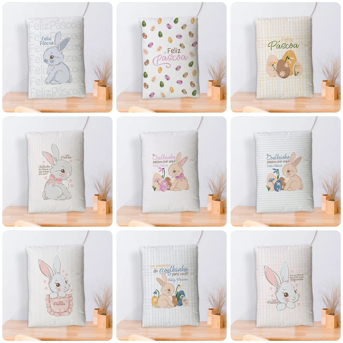 76 Artes para Sublimação Páscoa Caneca, Almofada, Body e Tags Arquivo Editável 5