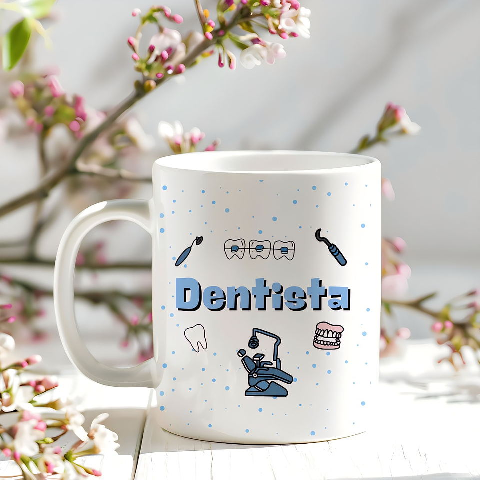Arte para Caneca Profissão Odontologia Dentista Arquivo em Jpg 3