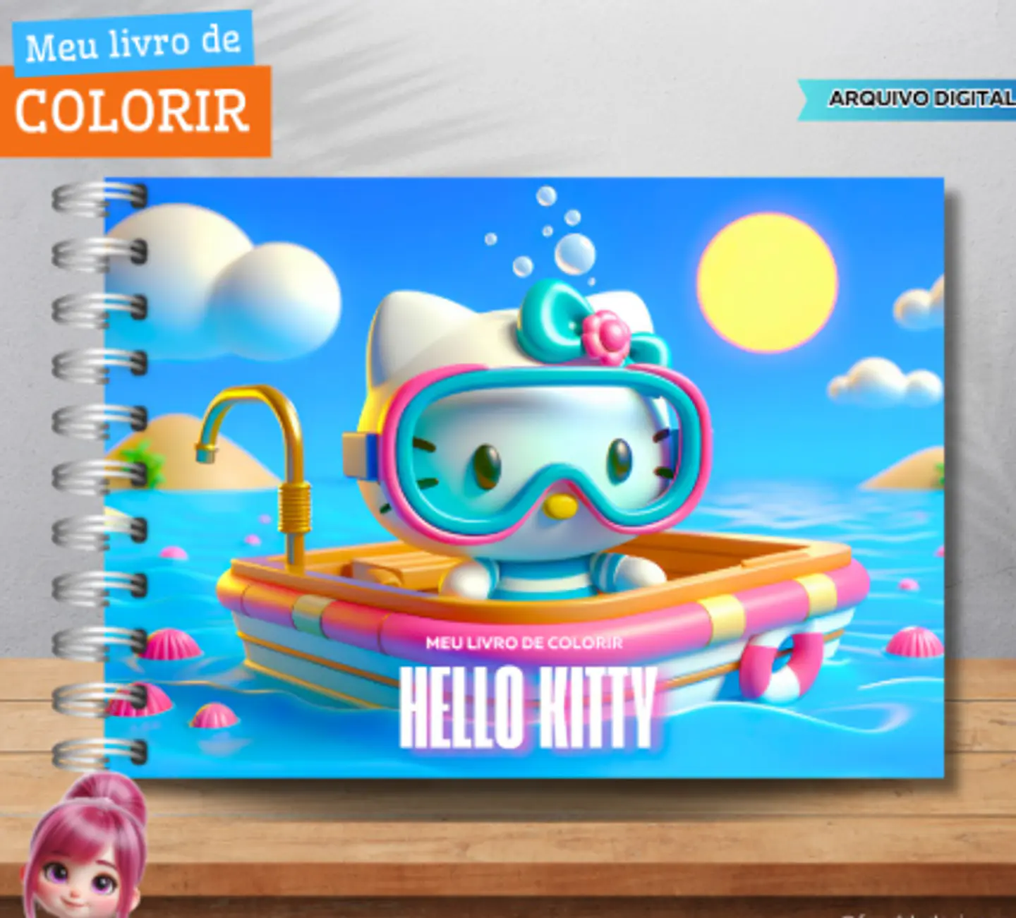 Kit Digital Livros de Colorir Png  4