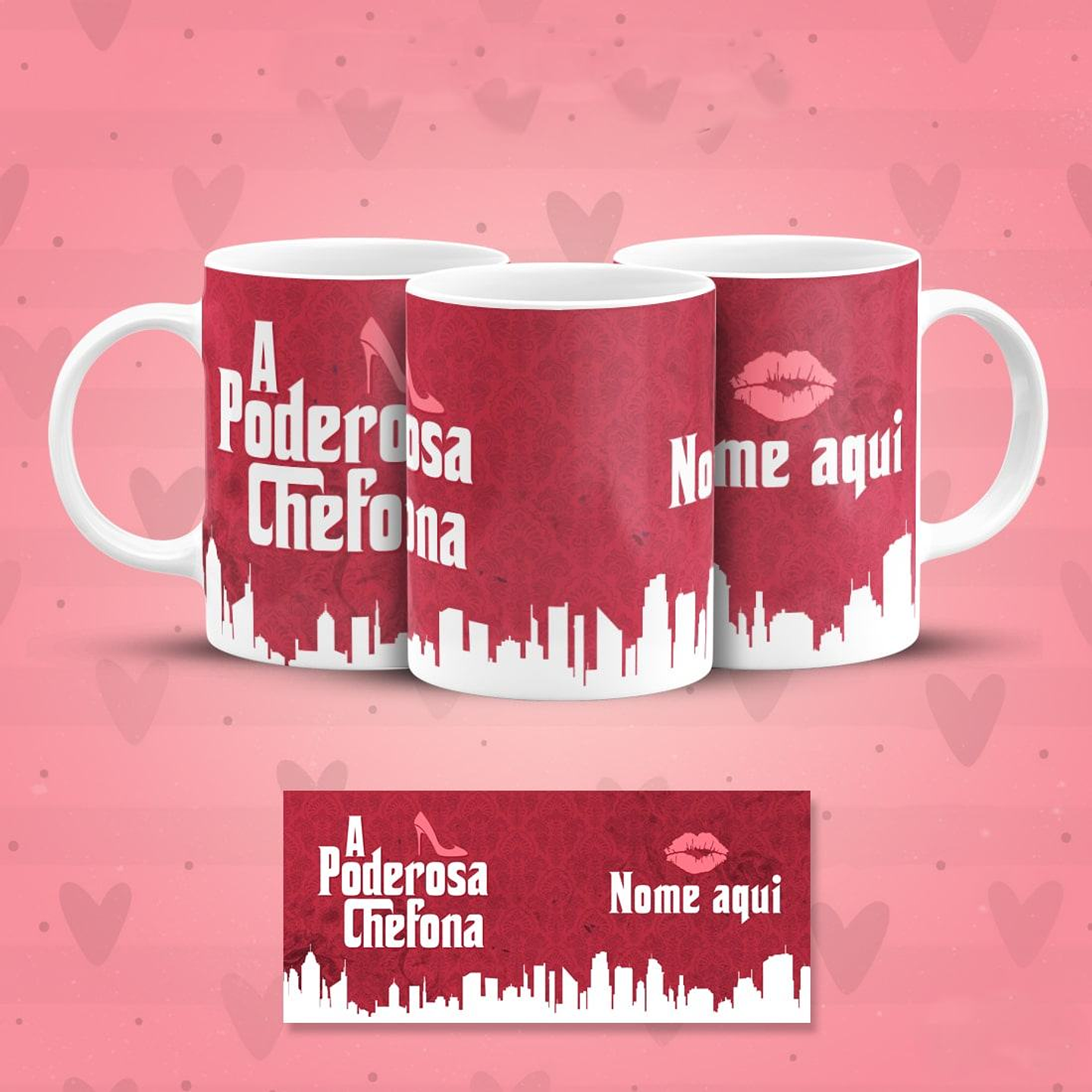 Arte para Caneca Poderosa Chefona Arquivo em Jpg  1