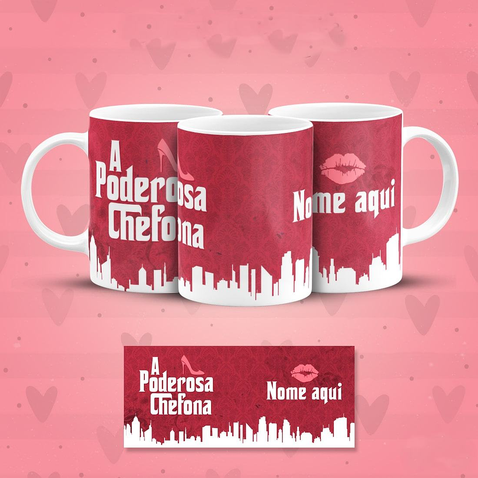 Arte para Caneca Poderosa Chefona Arquivo em Jpg  1
