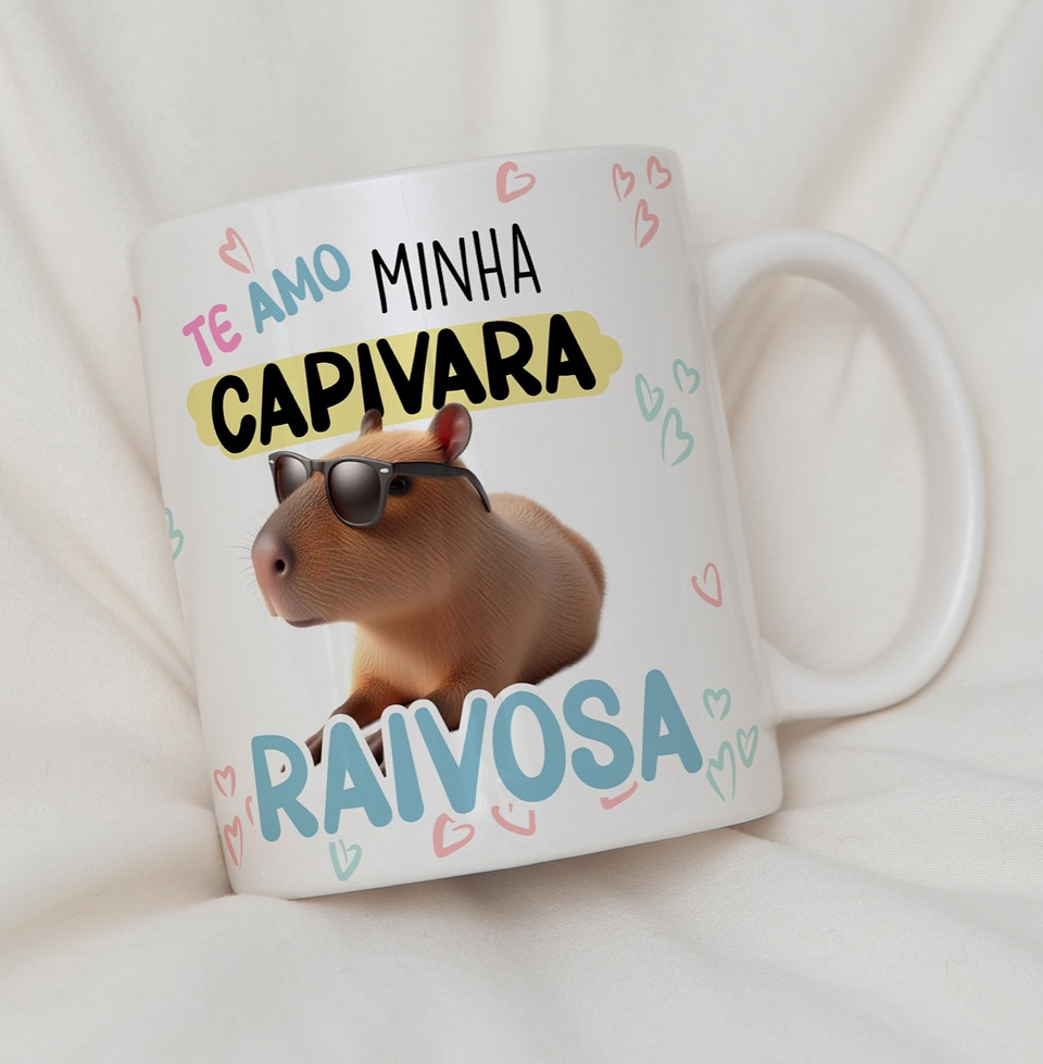 10 Artes para Caneca Capivara Debochada Arquivo Editável 9