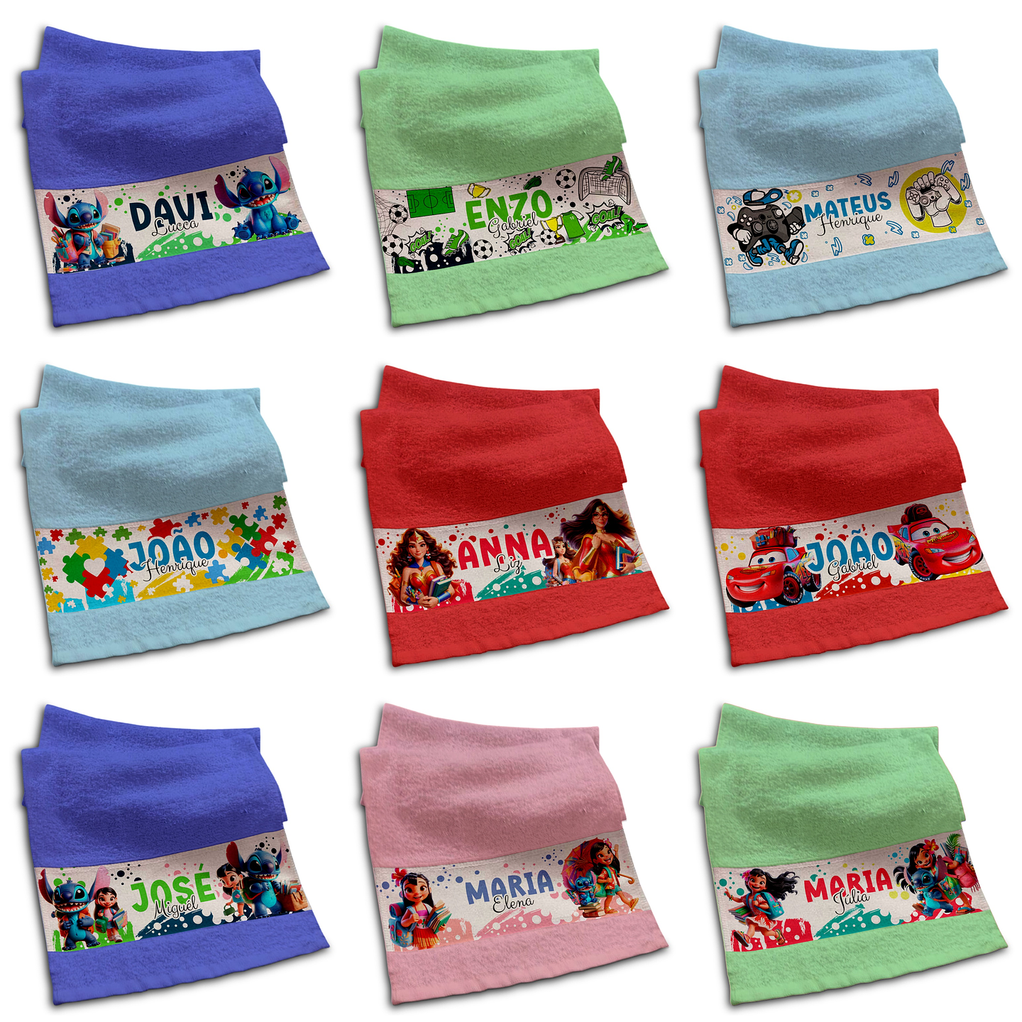33 Artes para Toalhinhas Personagens Arquivo Editável 3