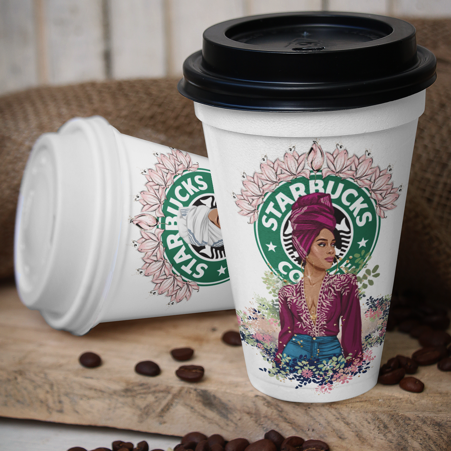 30 Artes para Copo Starbuck Personagens Arquivo em Jpg  2