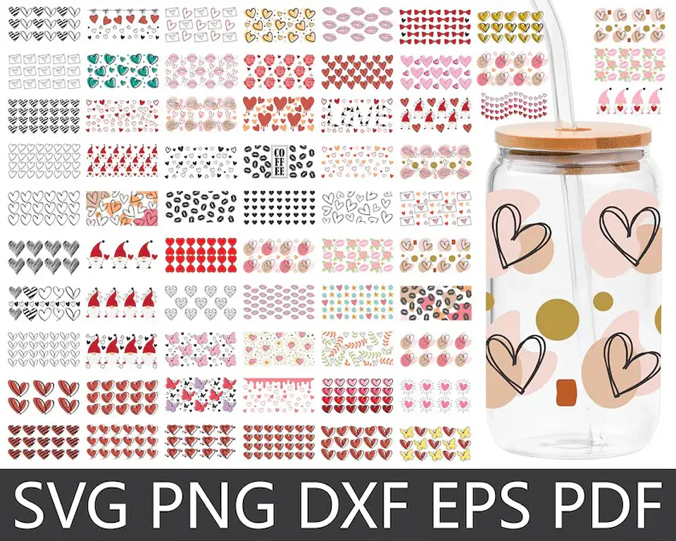 63 Artes para Copo Tampa de Bambu Café Gelado Copo de Vidro Coffe Glass Arquivo em Png 3