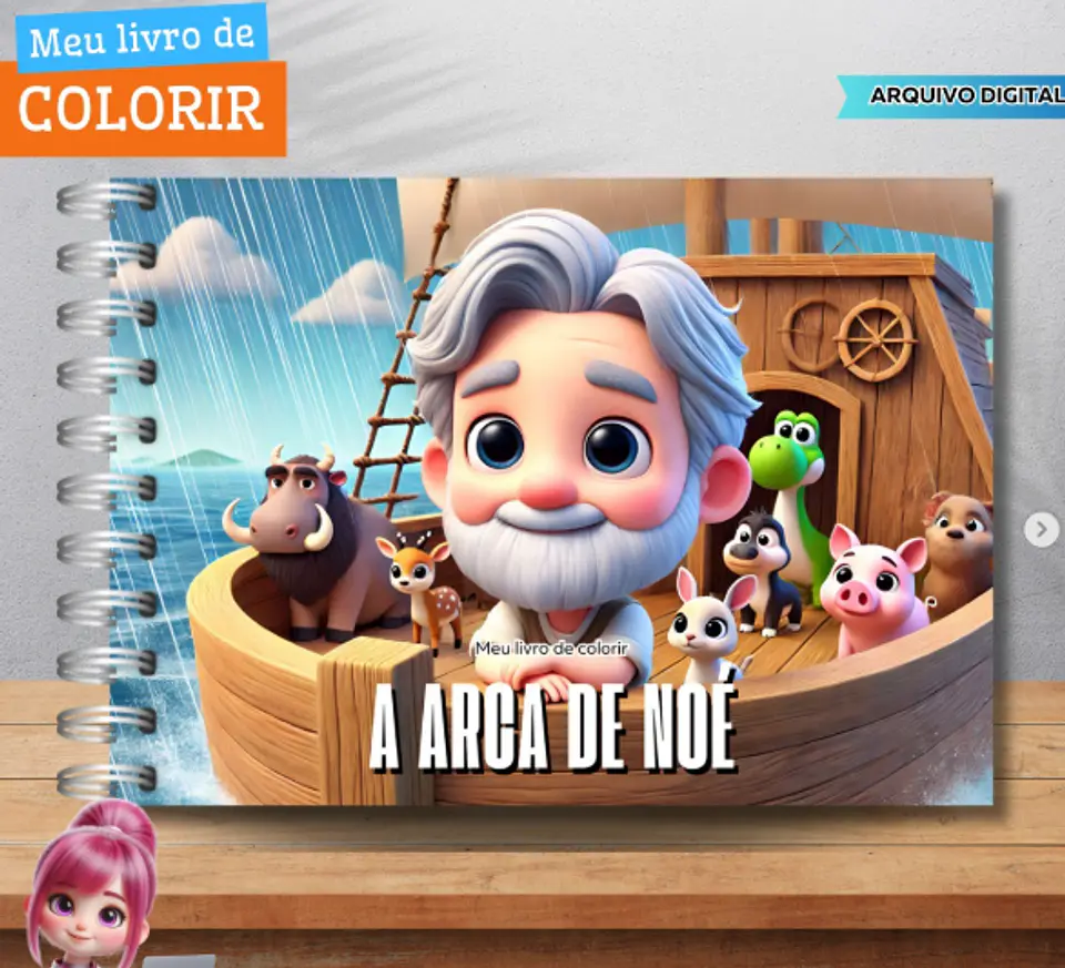 Kit Digital Livros de Colorir Png  8