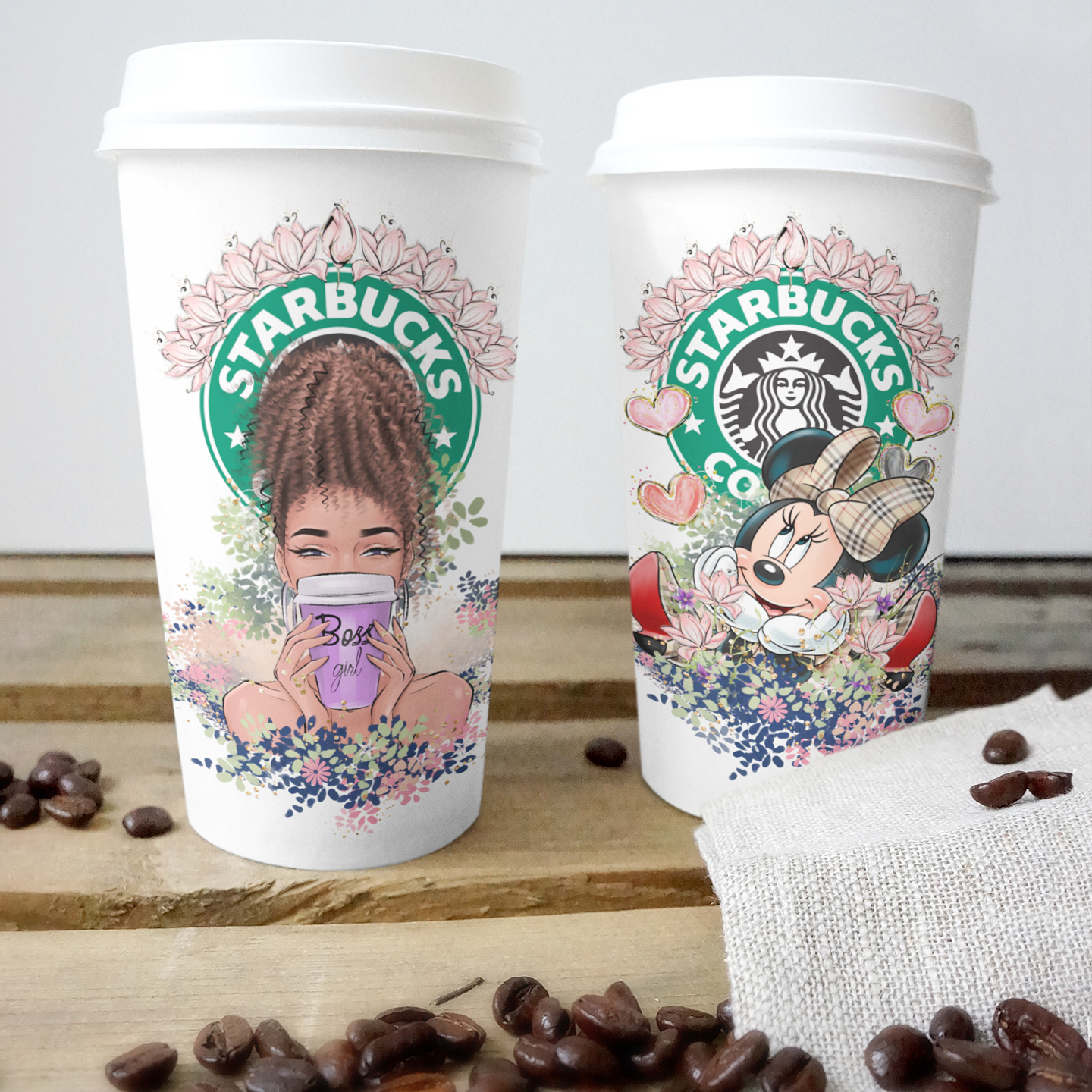 30 Artes para Copo Starbuck Personagens Arquivo em Jpg  3