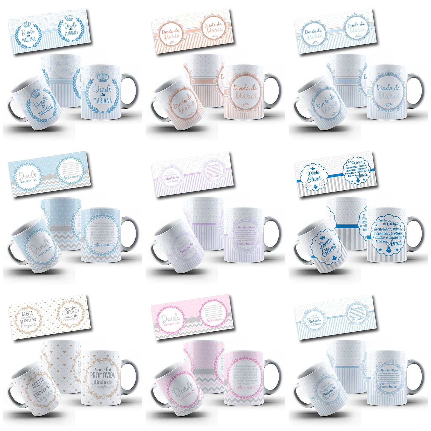 36 Artes para Caneca Dindos Arquivo Editável 2