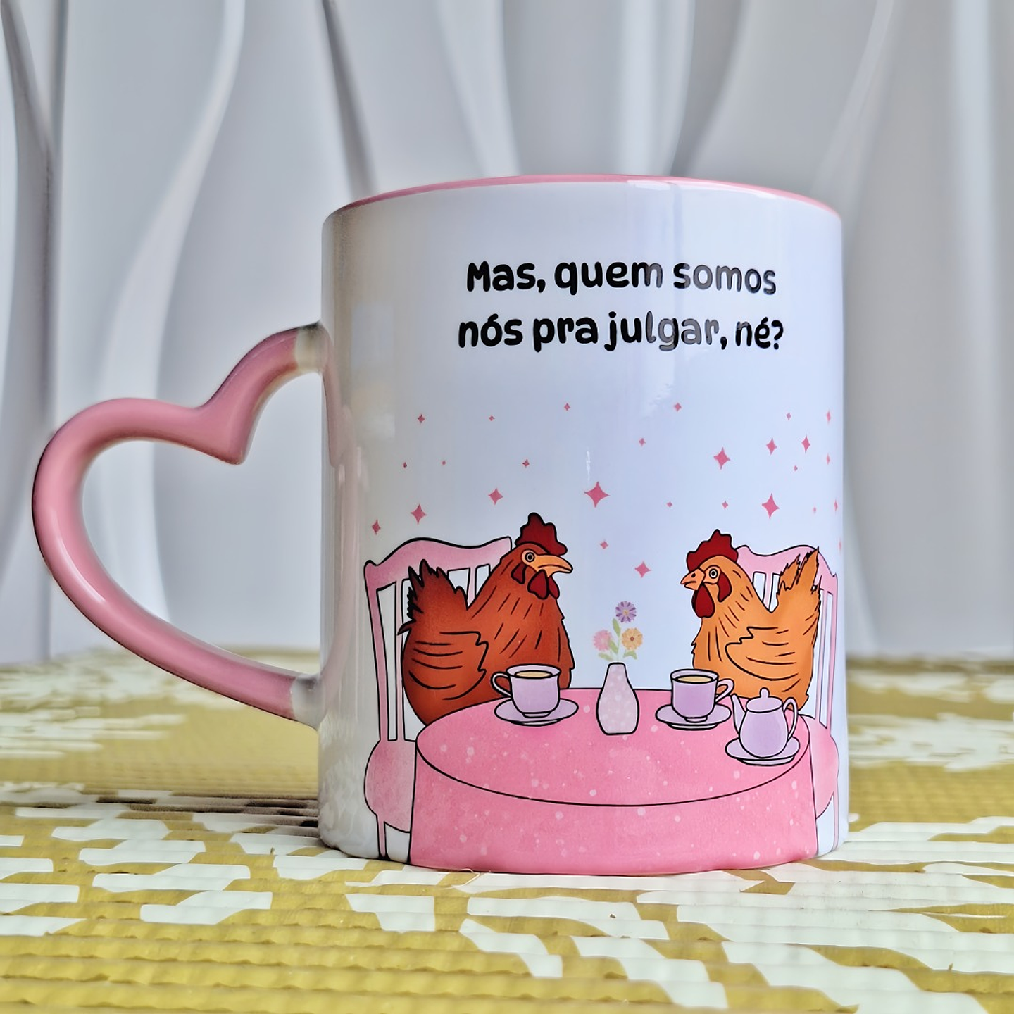 Arte para Caneca Galinhas Quem Somos nós para Julgar Arquivo em Jpg 1