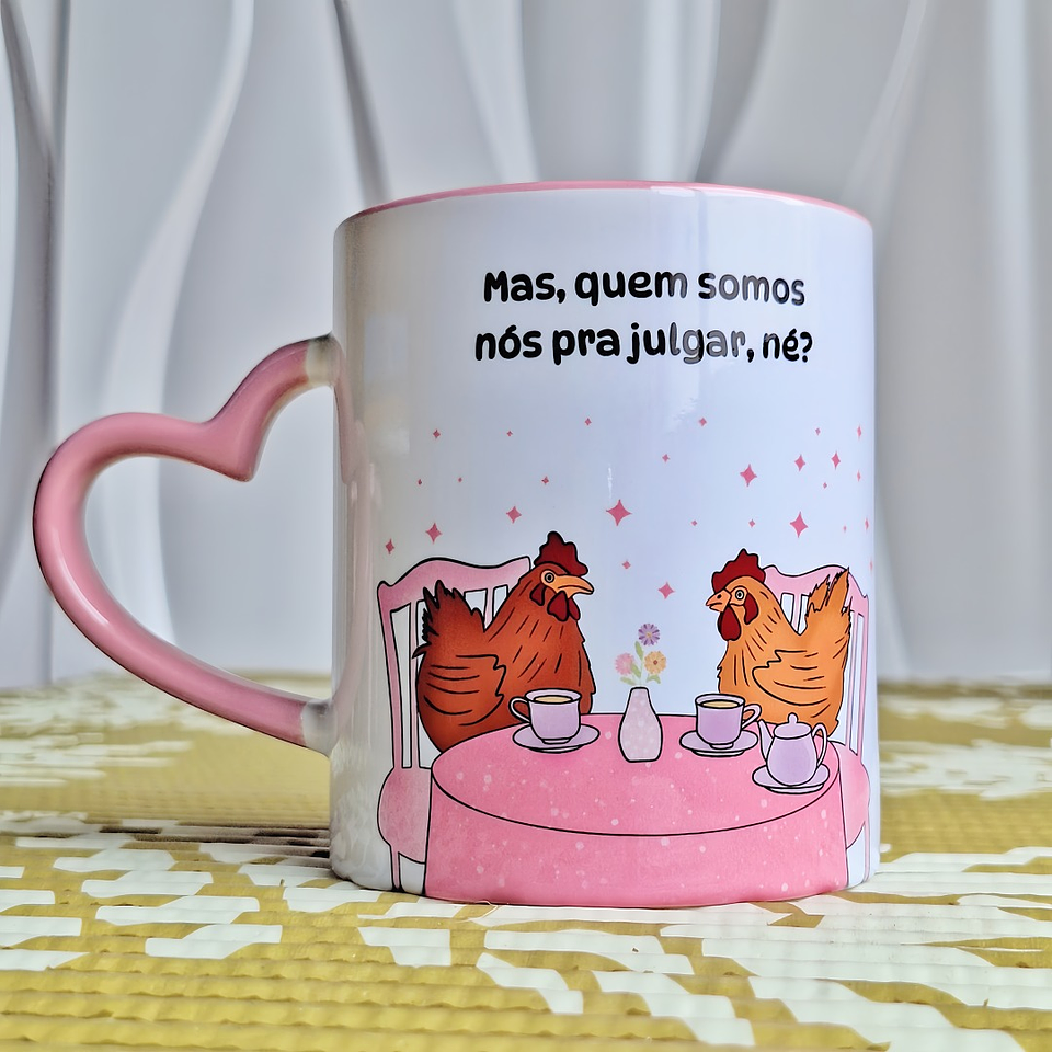 Arte para Caneca Galinhas Quem Somos nós para Julgar Arquivo em Jpg 1