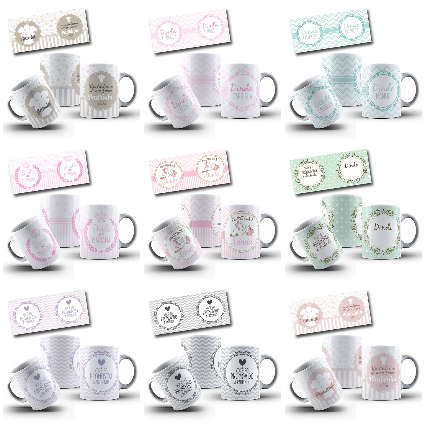 36 Artes para Caneca Dindos Arquivo Editável 4